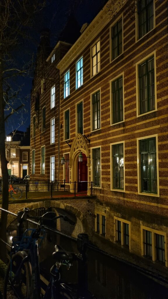 Paushuize at Kromme Nieuwegracht, monumental sight in Utrecht city center