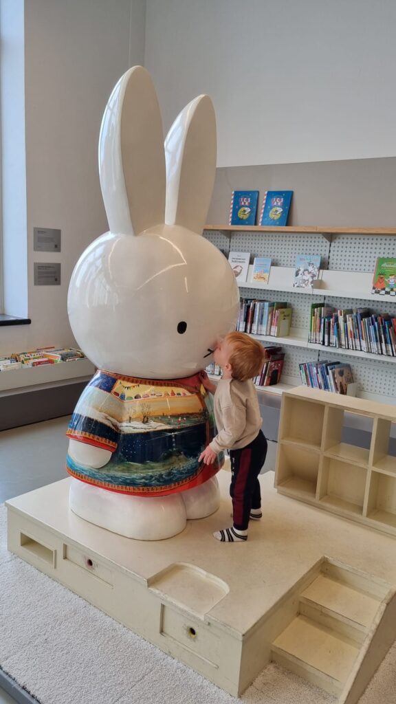 Miffy statue in library Neude, Utrecht city center